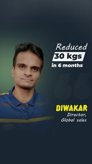 Huge congratulations to Diwakar for your dedication and hard work in achieving a healthier lifes