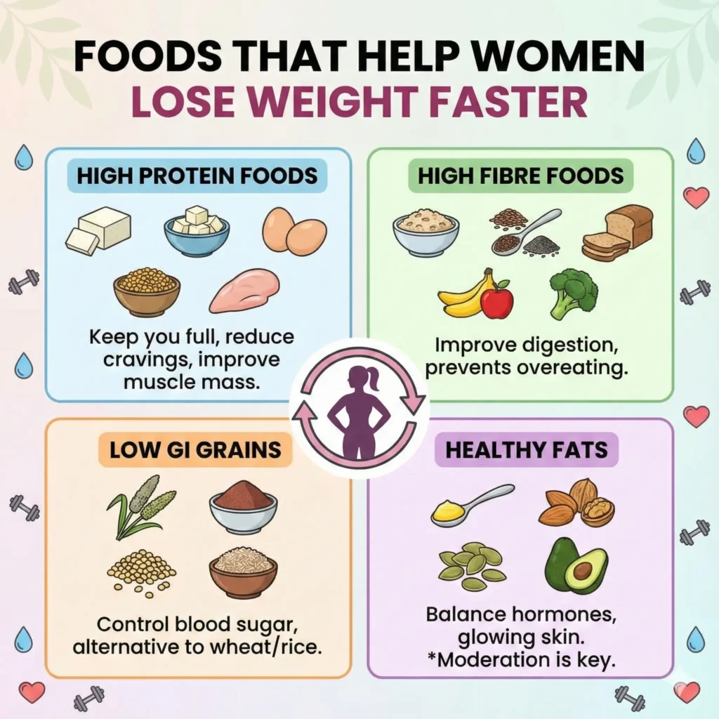 Foods That Help Women Lose Weight Faster Foods That Help Women Lose Weight Faster