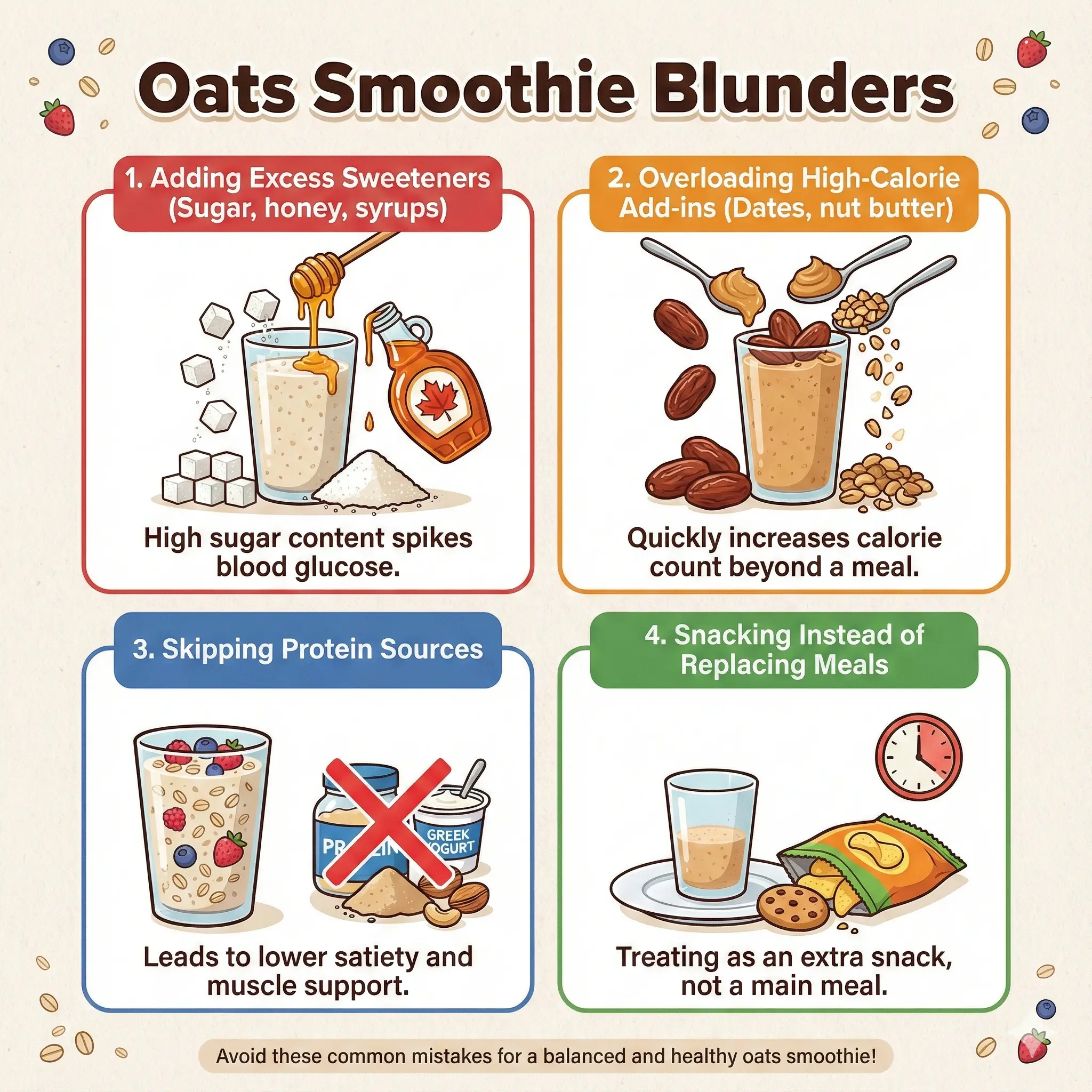 Common Mistakes While Making Oats Smoothies Common Mistakes While Making Oats Smoothies